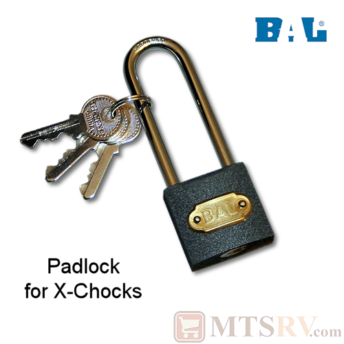 BAL Padlock for Deluxe & X-Chock Locking Wheel Stabilizing Tire Chocks - Model 28015