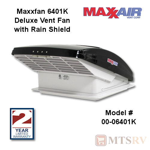 Maxxair MaxxFan Deluxe 6401K Manual 4-Speed Vent Fan w/Smoke Cover