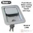 Buyers Flush Mount Rectangular Utility Door Paddle Latch with Lock and 2 Keys - L3980