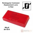 Fasteners Unlimited Rectangular Replacement Lens - Red - 89-181R