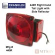 Franklin Mfg 440R Rear Stop/Turn/Tail Light with Side Reflector - Right Side - 4.5" x 4.5"