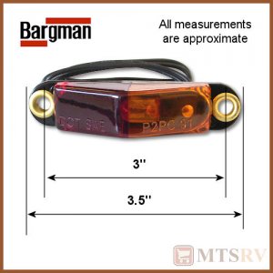 Bargman 12V DC Red/Amber Clearance Marker Light - Triangular - Fender Mount - 4-PACK